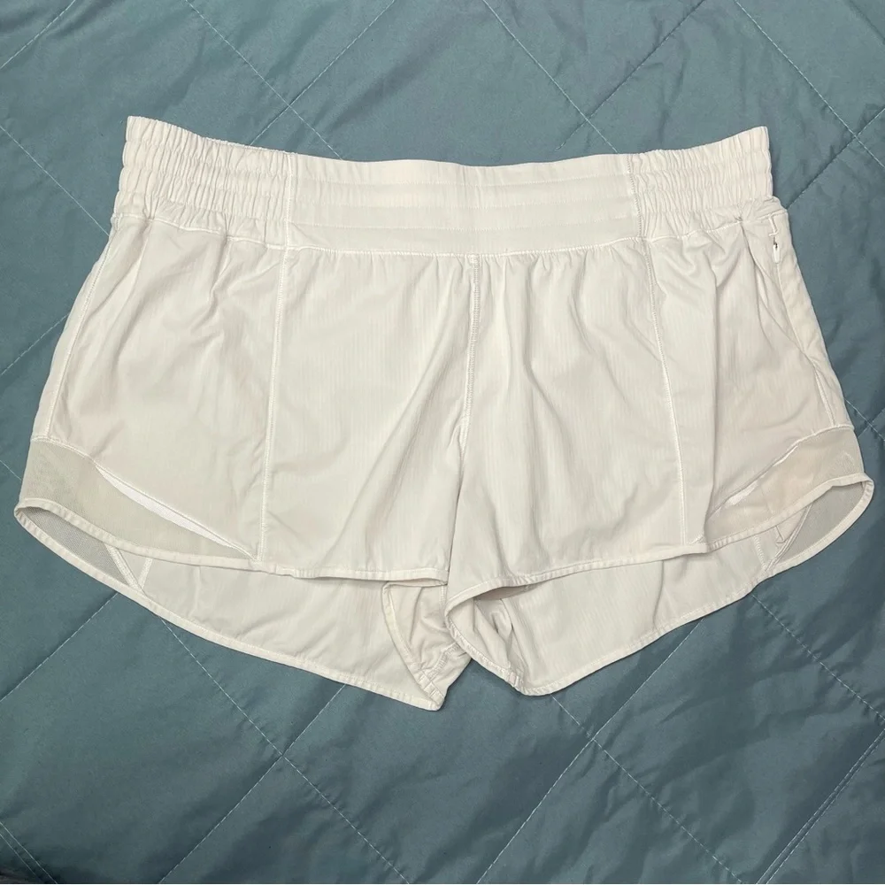 Lululemon Hotty Hot Shorts High Rise White 12 - Picture 3 of 8